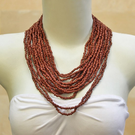 Coiled Brown Beads