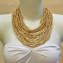 'Coiled Light Brown Beads 2