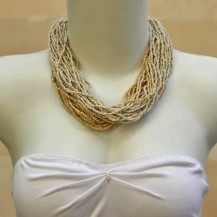 'Bold Coiled Light Brown Beads