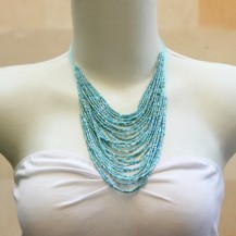 'String Chain with Light Blue Beads