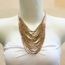 'String Chain with Gold Beads