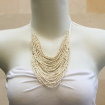 'String Chain with White Beads