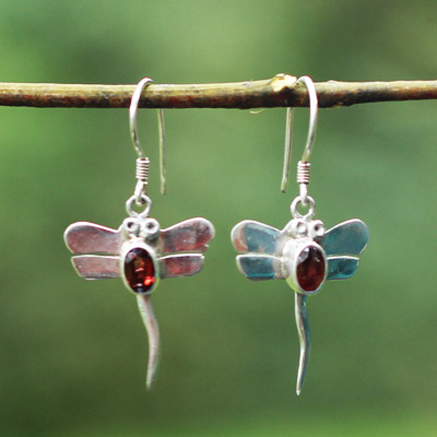 Dragonfly With Garnet