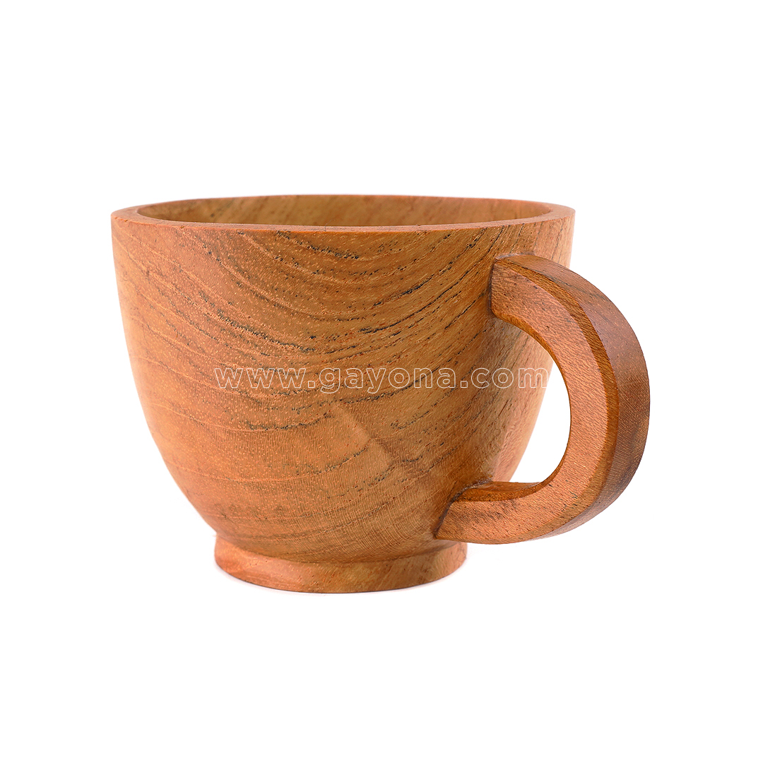 Set of 2 Coconut Wood Cup Set